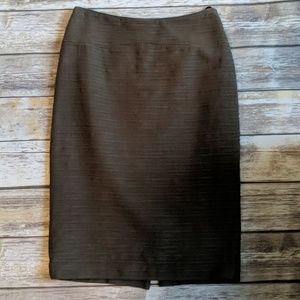Anthropologie structured olive pencil skirt